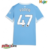 Camiseta Manchester City Phil Foden #47 Primera Equipación para mujer 2026-27 manga corta